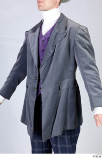 Photos Man in Historical suit 9 19th century Historical clothing blue jacket purple vest upper body 0002.jpg